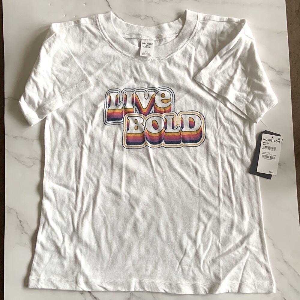 NWT Melrose and Market LIVE BOLD! Kids T-shirt